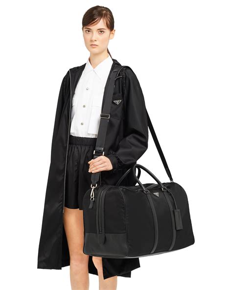 prada nylon ruffle bag|Prada saffiano duffle bag.